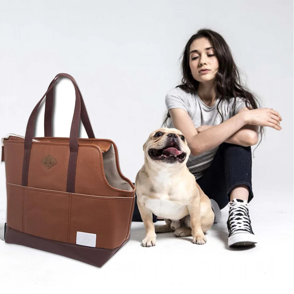 Portable Pet Carrier Bag for Outings - Cat Cage Teddy Bear Backpack Dog Bag Cat Bag Portable Handbag Pet Shoulder Bag