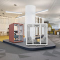 Movable Soundproof Booth Office Private Pods 4 Person Meeting Pod Training Pod Soundproof Built-in 4000K Natural Light CE