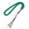 10*14mm 33 Turquoise Beads Stone Beaded Necklace Islamic Prayer Beads Muslim Rosary Tasbih Tesbih Arab Accessories