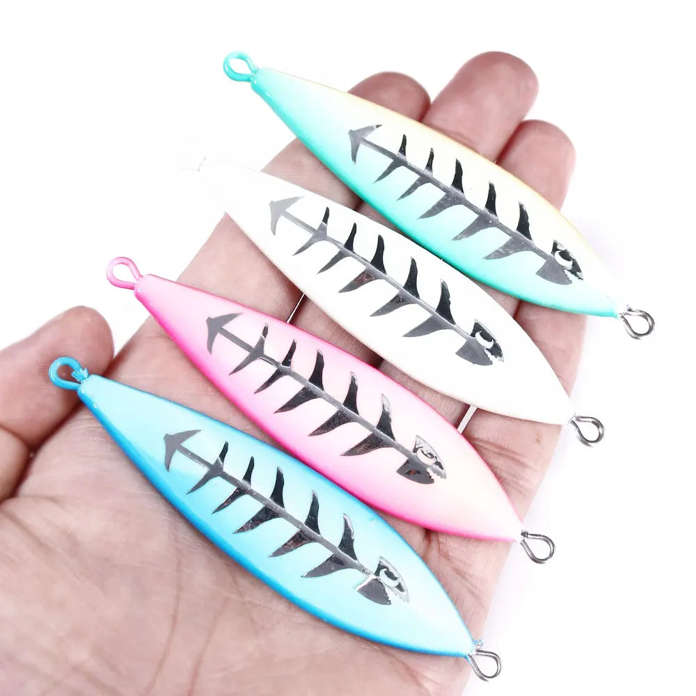 Wholesale 20g 30g 40g 60g 80g 100g 120g 150g Glow Lead Sinking Jigging Spoons Slow Jigs Fishing Lure Metal Jig