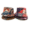 Landfond Fashion Retro Graffiti Double Sided Wearing Bucket Hat Women Travel Sun Men Party Hip Hop Designer Bucket Hat