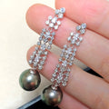 E2072 10-11mm DIY Natural Freshwater Pearl Charm Earrings Mounting Accessory 925 Sterling Silver Gold Plated  Jewelry for Women