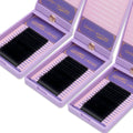 Custom Logo Silk Lash Extensions Trays PBT Fiber Individual 0.07 .05 0.03 Velvet Matte Black Dark Classic Lash 7mm CC/D