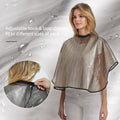 Leeons Silicone Transparent Grey Shampoo Makeup Cape Anti-static Water-repellent Hair Coloring Cutting Shorty Smock Hairdresser