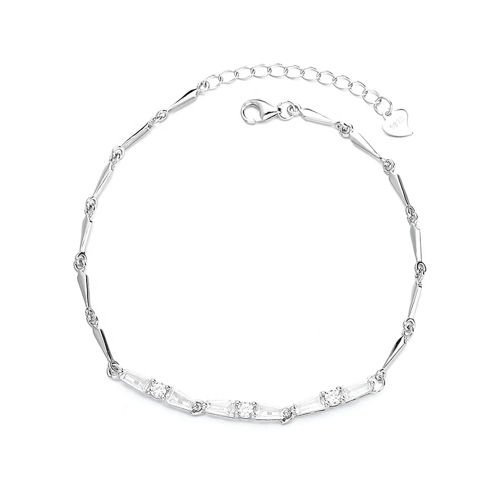 Popular Fine Jewelry Link Chain 925 Silver Bracelet Wholesale