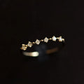 Simple Fashion Trendy Gold Plated 925 Sterling Silver White Zircon Diamond Engagement Finger Rings for Women Jewelry