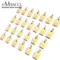 EManco Alphabet Charm Pendant for Necklaces Stainless Steel Jewelry DIY Engraved Lettering Accessories Women's Fashion Jewelry
