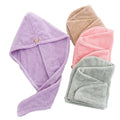 Hair Hat Cap Towel Quick Dry Hair Turban for Drying Curly Double Thickened Water Absorbent Coral Fleece Woven Plain Microfiber
