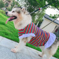 Wholesale Classic Striped Spring Summer Dog Skirt Allah Golden Retriever Large Dog Dress