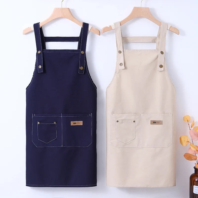 Top Quality Waterproof Denim Apron Heavy Duty Chef Jean Apron for Kitchen