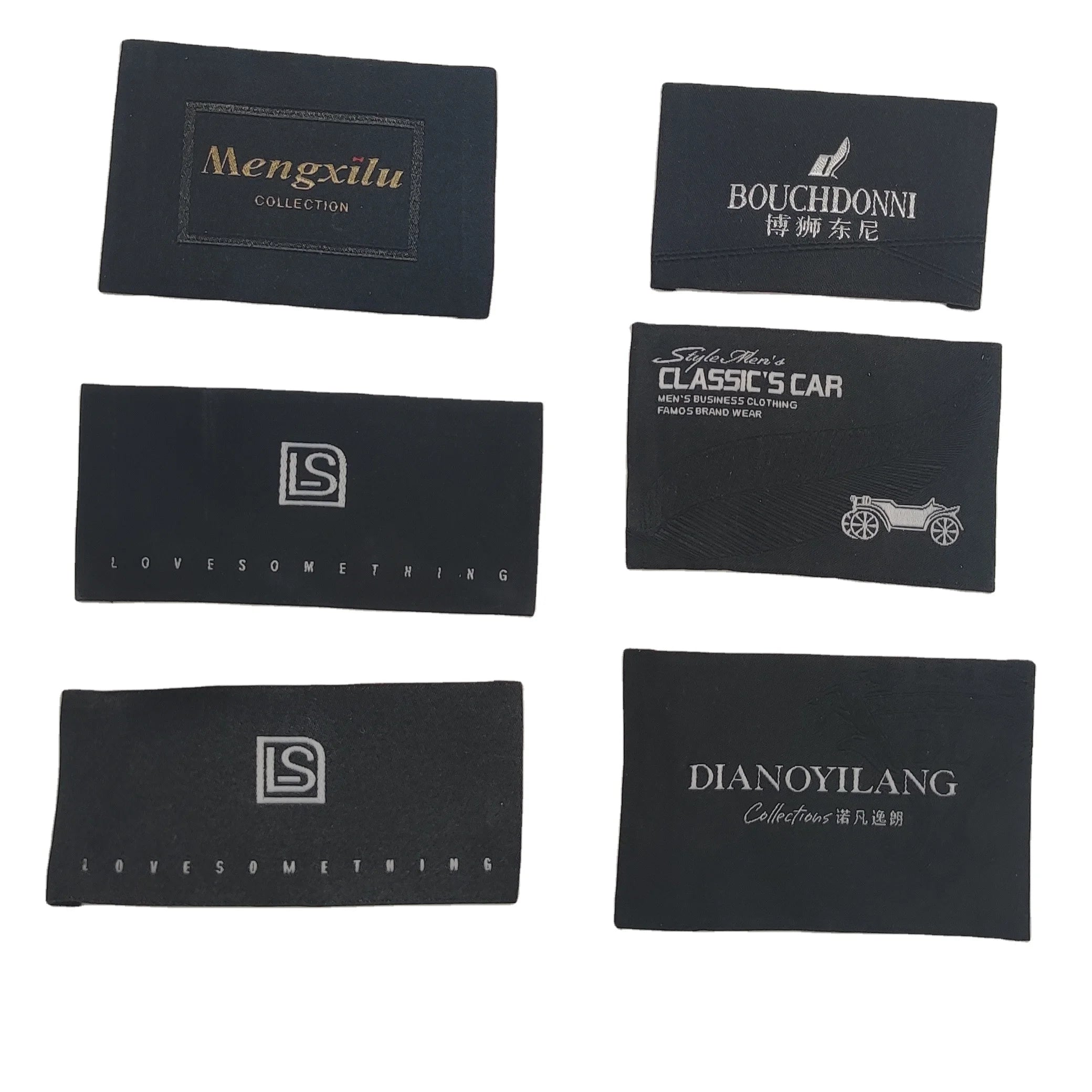Wholesale Cheap Woven Tags Fashion Brand Logo Polyester Custom Quality Garment Neck Labels With End Fold
