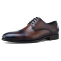 Vintage Original Design Classic Full Grain Leather Formal Derby Shoes Breathable Waterproof Dress Oxfords Anti-Slippery Office