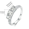 S925 Silver 1.1ct Moissanite Ring French Classical Pattern Luxury Minimalist Style Wedding Gift for Wife Mother's Day