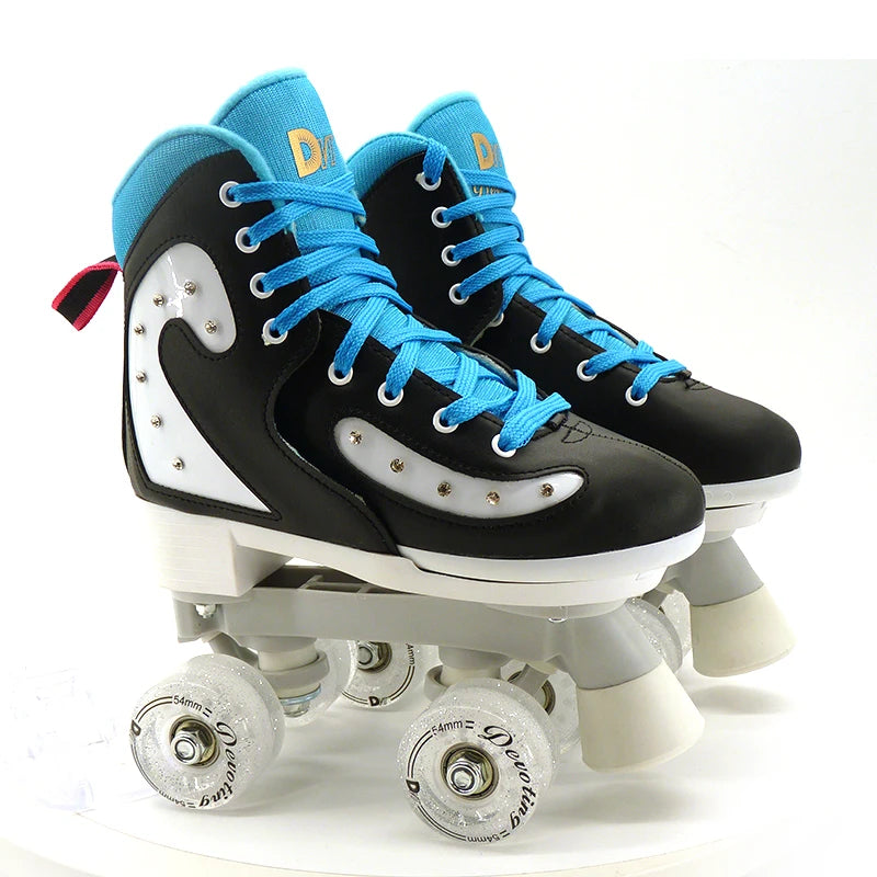 Wholesale Price Custom High Speed Rolling 4 Wheel Model  Quad Roller Skate Shoes Roller Skates for Men
