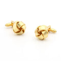 Wholesale Mat Gold Love Knot Elegant Cufflinks Custom Mens Suit Shirt Fashion Accessory Wedding Tuxedo Trendy Jewelry Gift Set