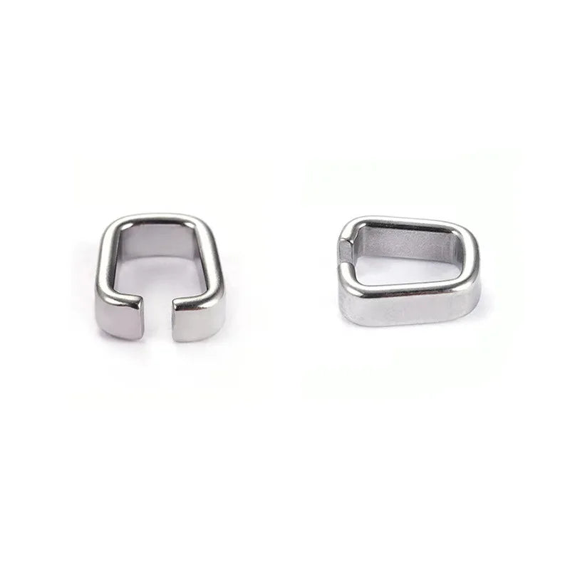 Wholesale Accessories Necklace Pendant Flat Wire Clasp Melon Seeds Clasp Stainless Steel Clip for Jewelry Diy Making
