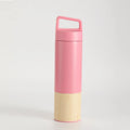 FX Factory 20oz Stainless Steel Vacuum Flask Coffee Milk Tea Cup Natural Bamboo Shell Wide Mouth Thermos Sport Bottle 12-24hr
