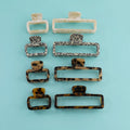 Midiary OEM ODM Vintage Style Leopard Hollow Rectangle Acetate Girls Hair Claw Chic Clips for Ladies Accessories 4895