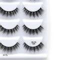 Top Quality H Series 16 Style 5pairs/tray 3D Silk False EyeLashes 5 Pairs Handmade 3D Natural Long Fake Eyelashes MegaBDM