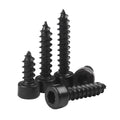 M2 M2.6 M3 M3.5 M4 M5 M6 Black Zinc Coating Stainless Steel 304 Allen Wood Screws Hex Socket Cap Head Self Tapping Screws