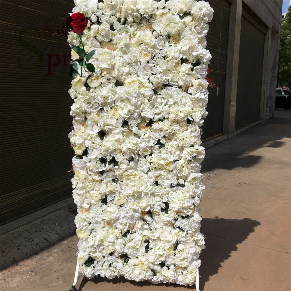 SPR Wedding Supplies Home Floral Decoration Rose Hydrangea Bouquet Silk Artificial Decorative Flower Wall Backdrop