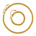 Tarnish Jewelry Set 18K Gold Stainless Steel Chunky Keel Chain Necklace Bracelet Titanium Steel Lantern Chain Necklaces YF3359