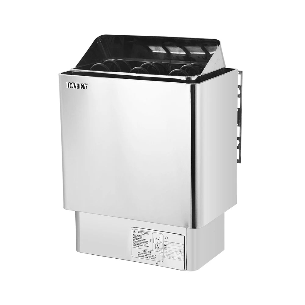 DAVEY DV Model Factory Price Modern Dry Steam Portable Computer Control Sauna Heater 3-9kw 220/380V Transom Windows Home Use