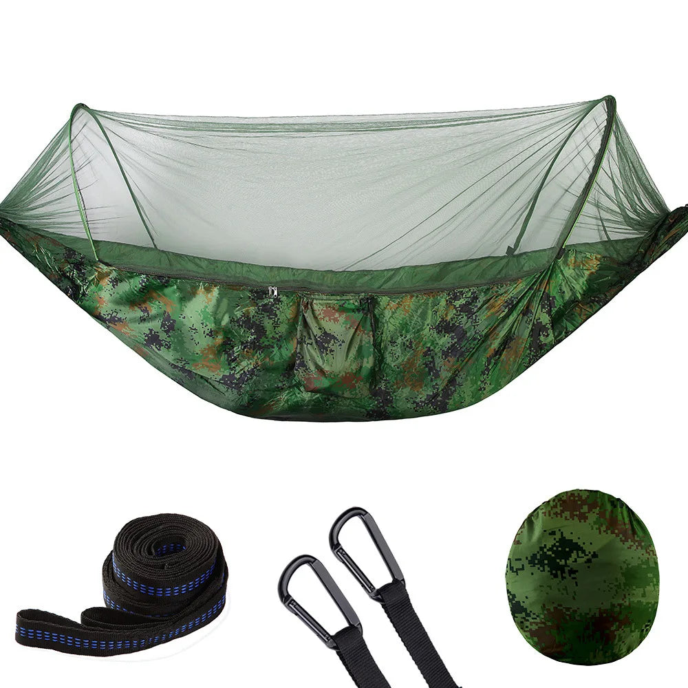 Camping Hammock with NetLightweight Outdoor Hiking Double HammockPortable Camping Hammocks for Backpacking Travel Beach