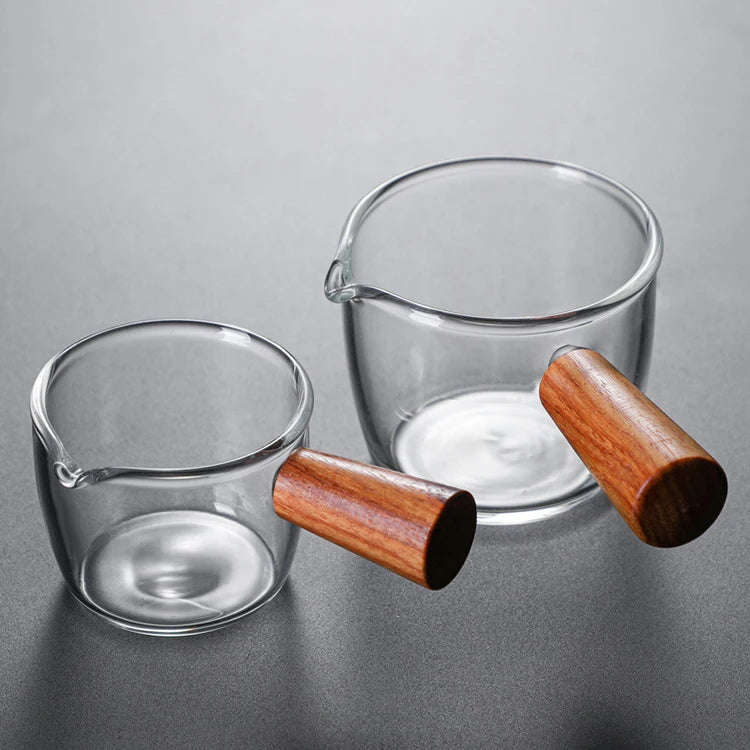 Glass Milk Measuring Cup With Handle Clear Scale Durable Borosilicate Heat-resistant Glass Ounce Espresso Coffee Measuring Mug