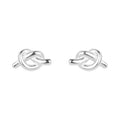 Chunky 18k Gold Plated 925 Sterling Silver Rope Knot Twisted Stud Earrings for Party or Gift