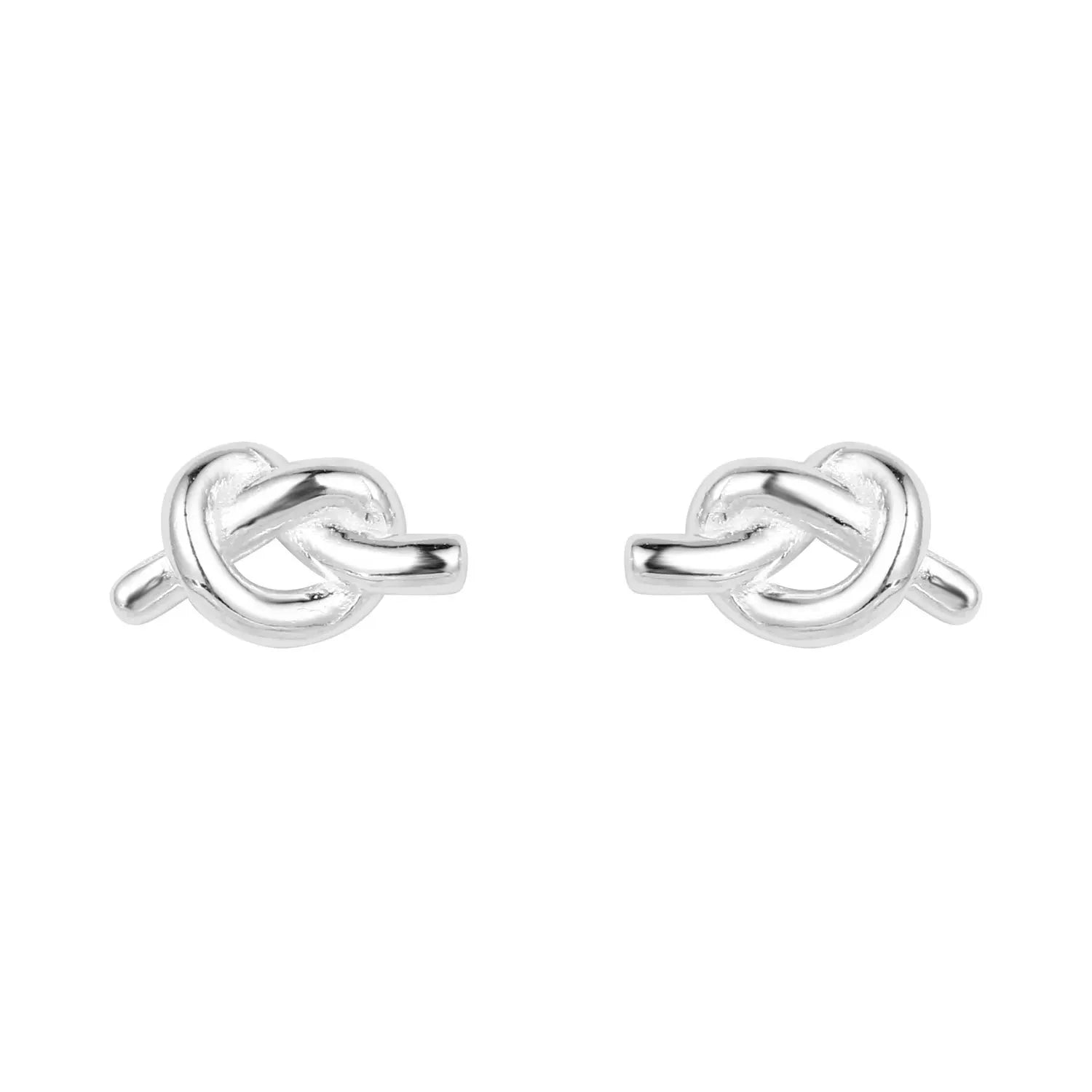 Chunky 18k Gold Plated 925 Sterling Silver Rope Knot Twisted Stud Earrings for Party or Gift