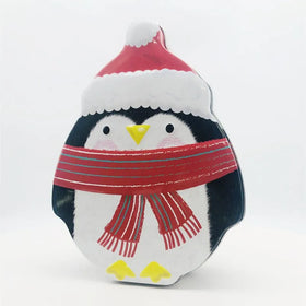 New Design Christmas Gift Decoration Box Santa Claus Shape Tin Can Small Candy Chocolate Box Cookie Tin Box
