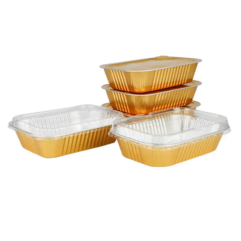 Aluminum Container Heavy Duty Bbq Tray Customize Food Grade Aluminum Foil Food Packing Carton Aluminum Box Recyclable