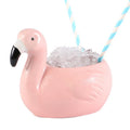 3D Creative Animal Shaped Hawaii Flamingo Tiki Mugs Cocktail Glass Cups pink Colour Bird Swan Duck Shaped Ceramic Tiki Mug