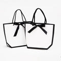 Fresh White Card Paper Bag Spot Wholesale New Multi-Specification Gift Portable Packaging Simple Shopping Paper Bag
