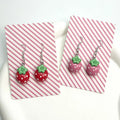 Factory Wholesale Kids Acrylic Animal Fruit Earrings Korean Cute Resin Candy Cat Dog Eggplant Strawberry Drop Earrings for Girls