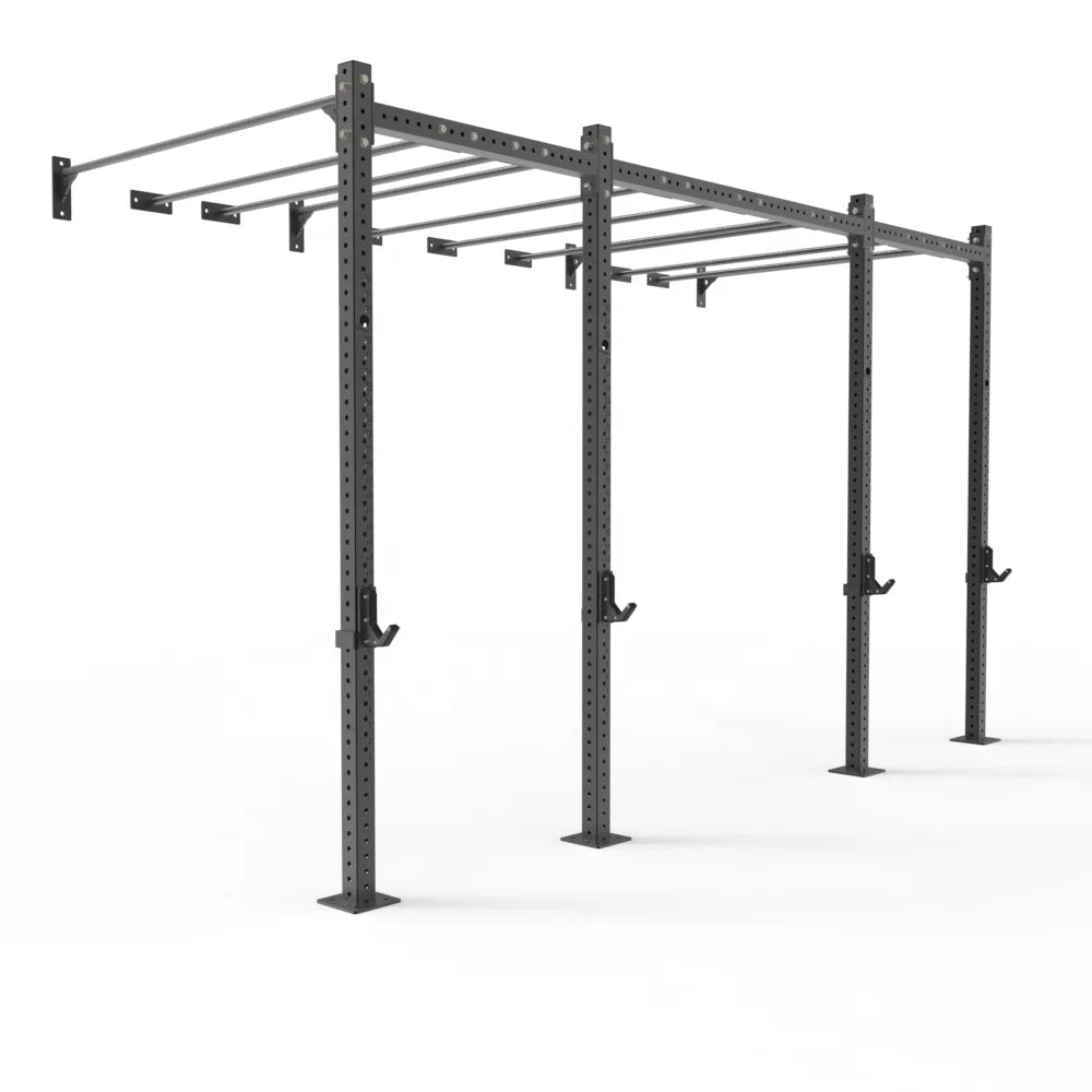 Gym Wall Mount Rack Heavy Duty Steel Tube Q235 Cross Fit Half Cage Squat Rack Functional Trainer Monkey Bar Commercial Sunshine