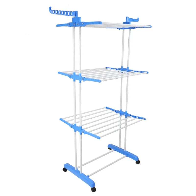 Stainless Steel 3 Layers Clothes Drying Rack Cloth Dryer Rack Indoor and Outdoor Cloth Standing Hanger