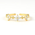 ROXI S925 Sterling Silver INS All-match Mini Light Luxury Zircon Flower Ring