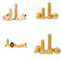 Titanium Plated Gold M2 M2.5 M3 M4 M5 Socket Cap Head Screw Allen Bolt Hex Drive