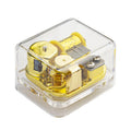 Unique Golden Movement Melody Castle in Sky Creative Plastic Music Box Wind up for Kids Mechanical Play Power Creative Gift