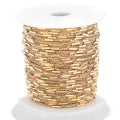 5Meters/Roll Silver 18K Gold Plated Stainless Steel Necklace Roll Chain Link Chain Type Sold by Meter for Jewelry Making DIY