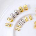 AA01598 18k Gold Plated Bamboo Tube Spacer Beads Loose Beads for Jewelry Making Findings