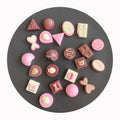 100pcs Mixed Resin Planar Mini Chocolate Flatback Craft Scrapbooking Cabochon Miniature Food Valentine's Day Dolls Accessories