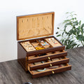 Wooden Jewelry Box Display Rack for Wedding Birthday Gift Multi Layer Drawer Jewellery Storage Box Retro Luxury