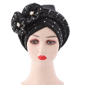 Latest Shinning Sequins Turban HijabAfrican Auto Gele Aso Oke Headtie