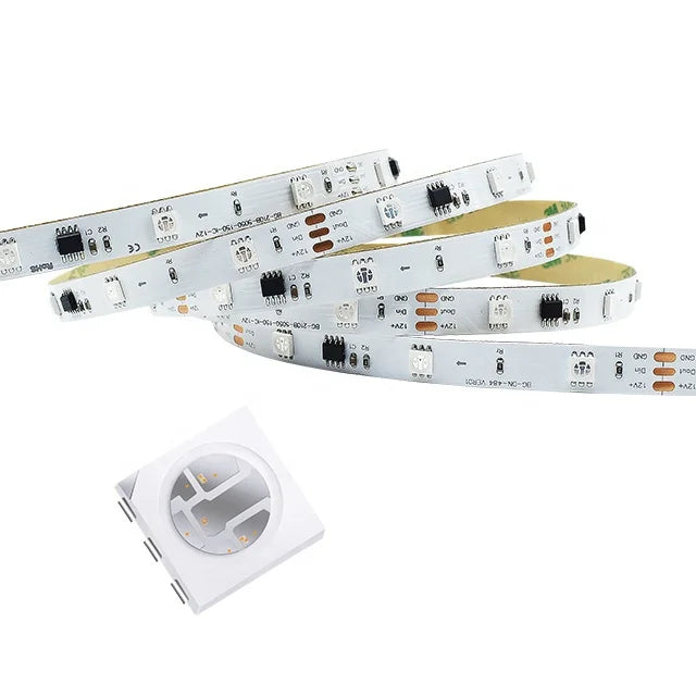 China Factory Flexible DMX RGB LED Strip Light for Indoor Decoration Ws2812b Ws2811 Ws2813 Ws2815 Digital LED Strip for Screen