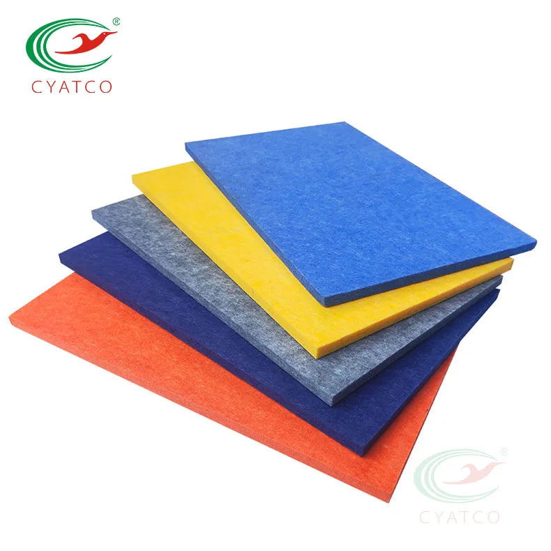 Cinema Ceiling Bass Trap Acoustic High Density 100% Polyester Felt Board Wall Tiles Self Adhesive Noise Cancelling Wall Panels
