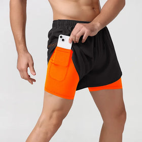 Custom Mens Athletic Lightweight Jogger Shorts With Pocket Quick Dry Activewear Split Running Shorts