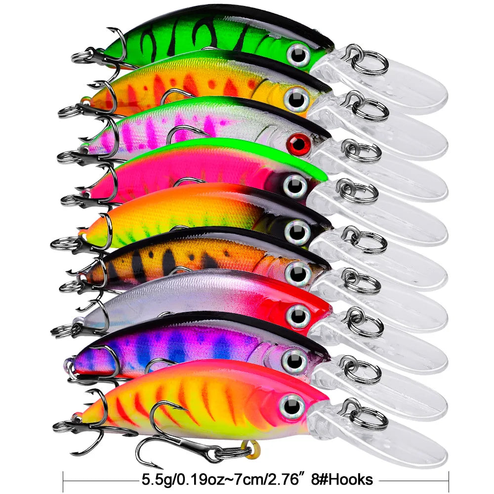 Trolling Fishing Bait Minnow Lures 5.5gram 7cm Hard Bait Lures Noisy in the Water JerkBaits